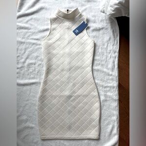 Adidas cream quilted dress new with tags - XS
